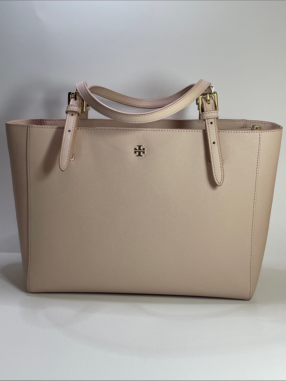Tory Burch Pale Blush Saffiano Leather Tote